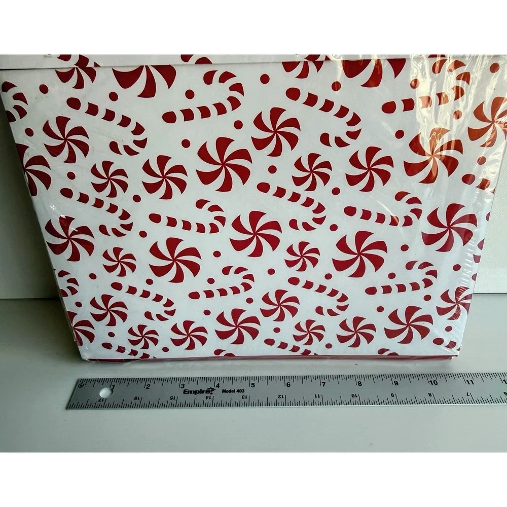 Celebrate It Christmas Gift Boxes Peppermint Candy Cane 6 Pc Elegant New Sealed